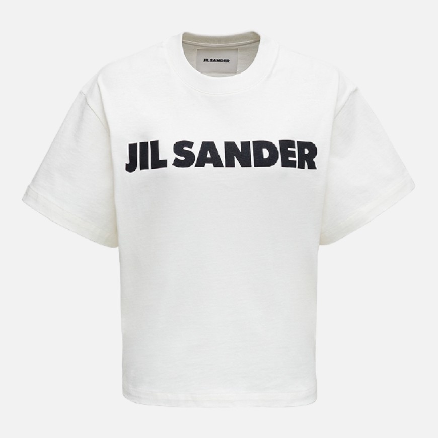 (여성) 질샌더 24SS 화이트 빅로고 오버사이즈 티셔츠 J02GC0001 J45148 102